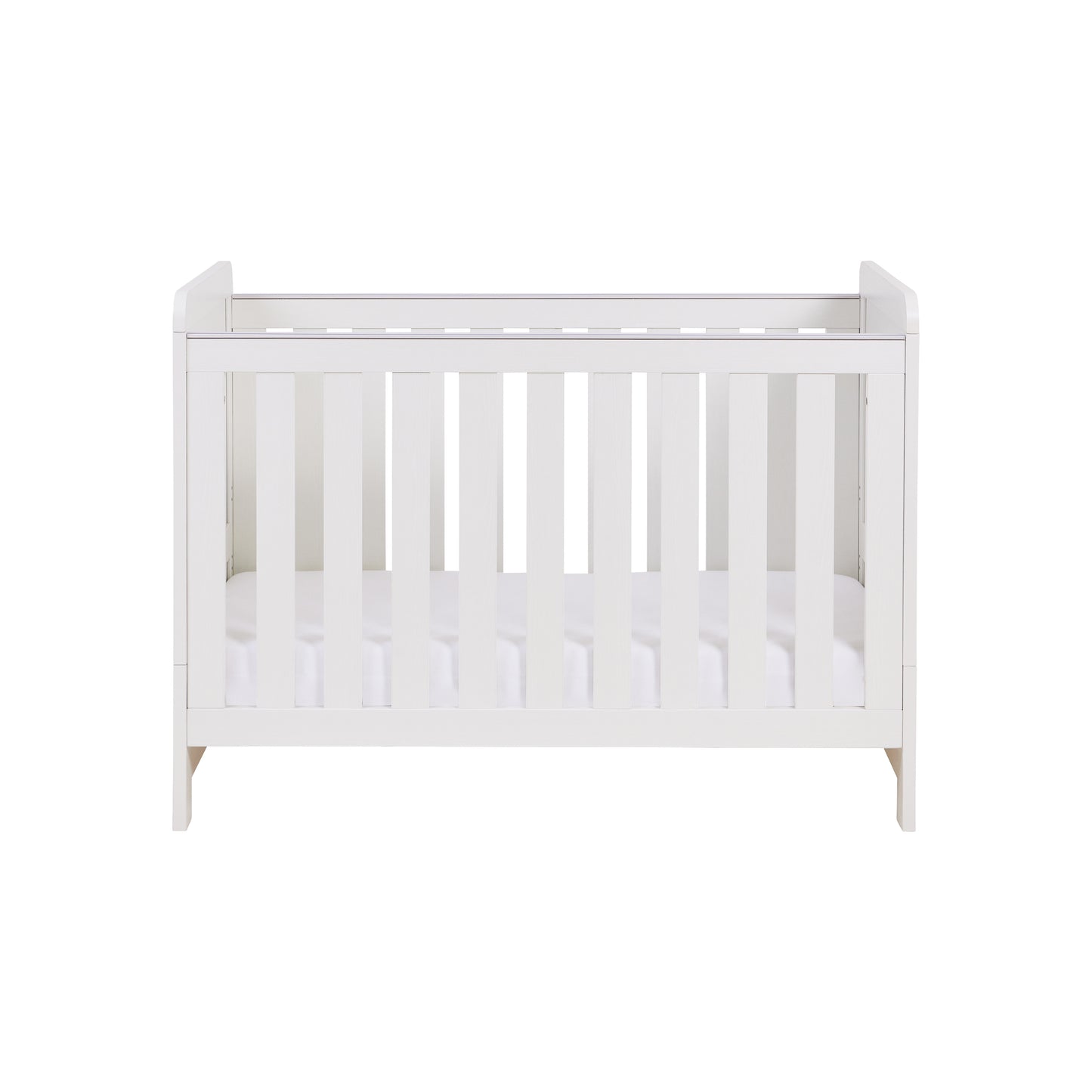 Babymore Caro Mini Cot Bed - White Wash