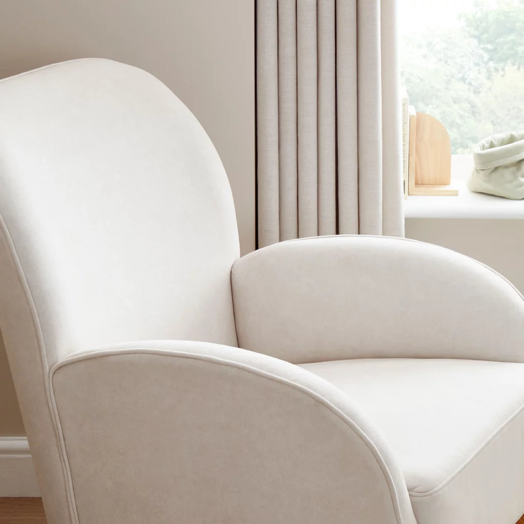 Babymore Freya Nursing Chair With Footstool - Cream