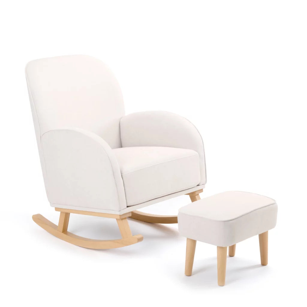 Babymore Freya Nursing Chair With Footstool - Cream