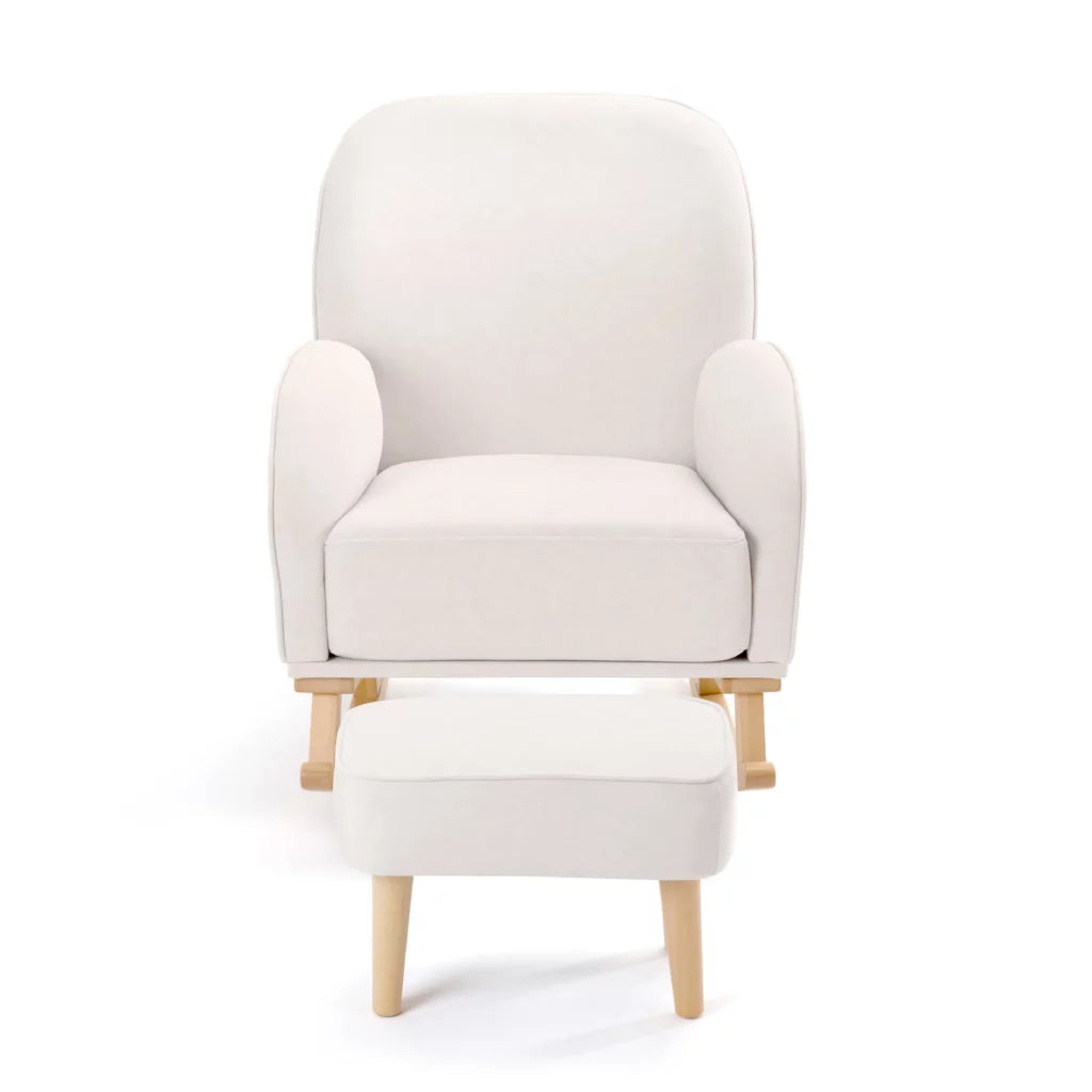 Babymore Freya Nursing Chair With Footstool - Cream