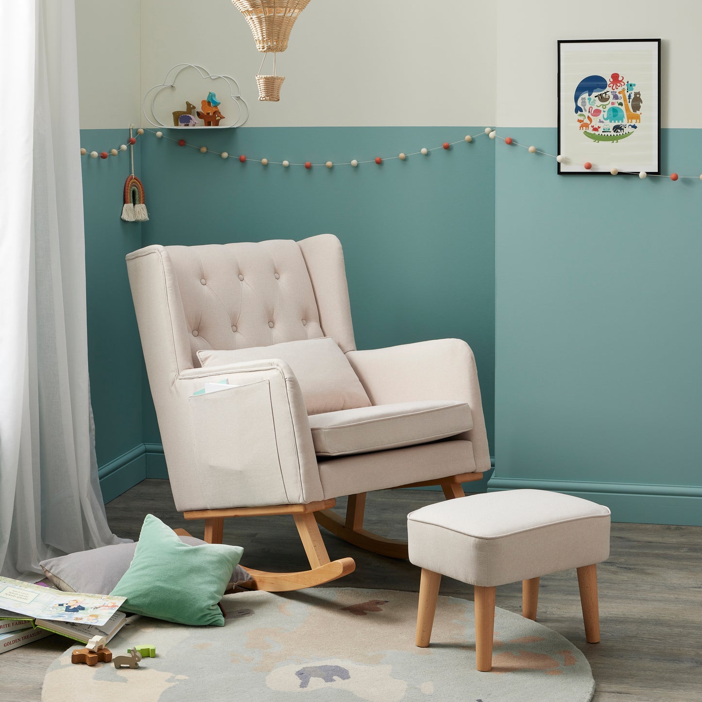 Babymore Lux Nursing Chair with Footstool