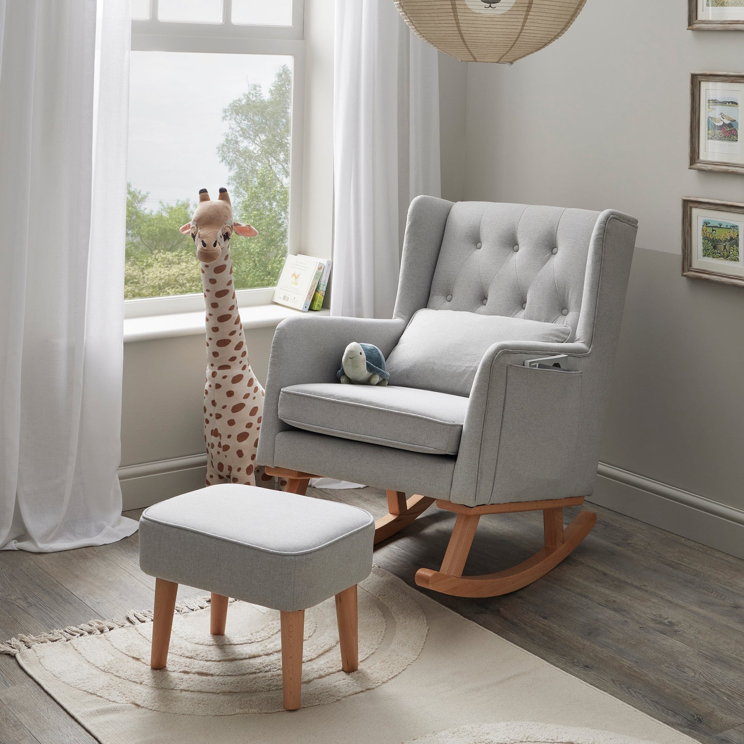 Babymore Lux Nursing Chair with Footstool