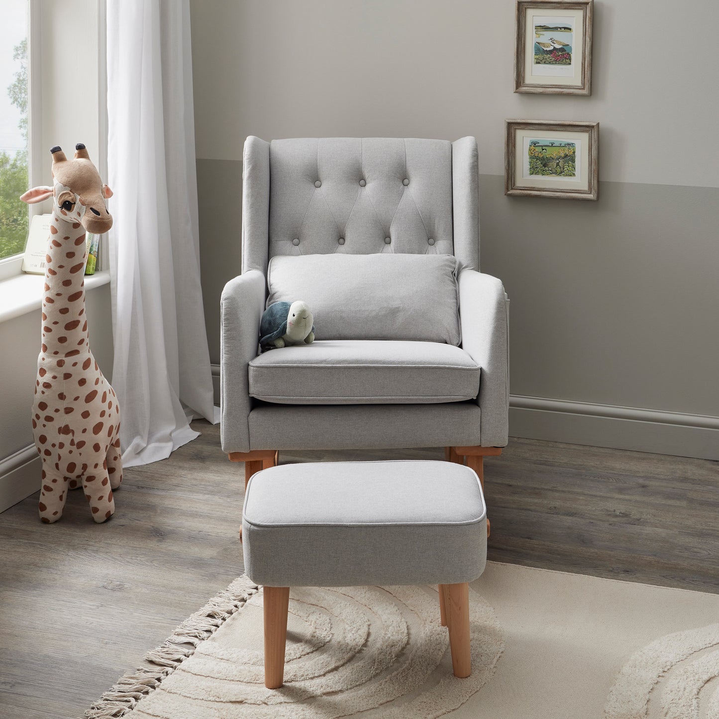 Babymore Lux Nursing Chair with Footstool