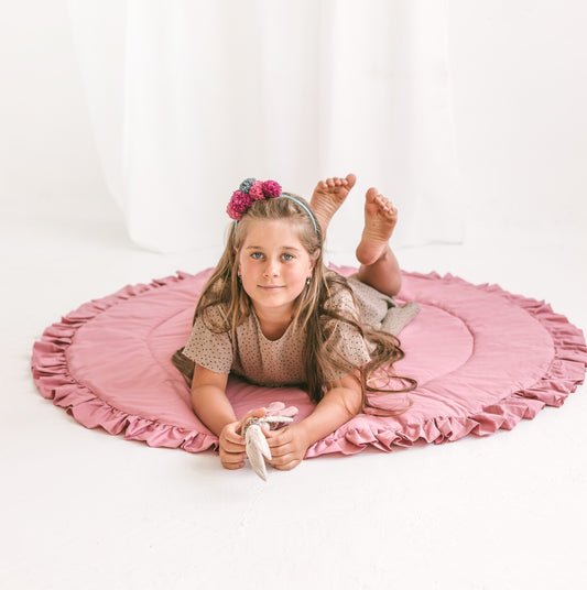 MINICAMP Kids Playmat with Ruffles in Rose