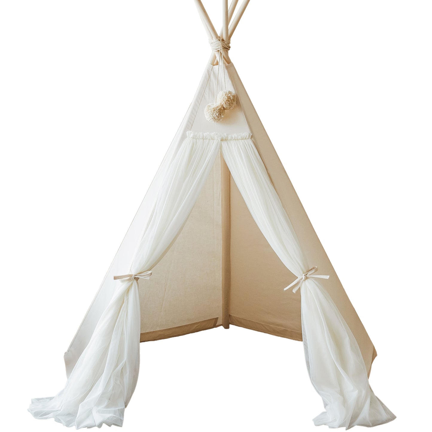 MINICAMP Fairy Kids Play Tent with Tulle in Ecru