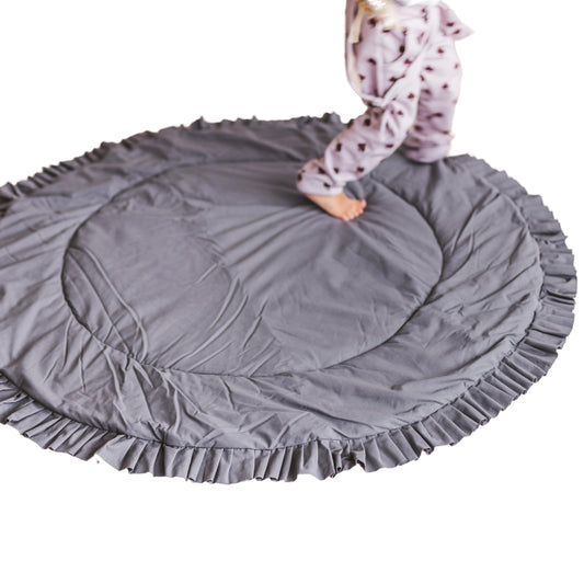 MINICAMP Kids Playmat with Ruffles - Grey