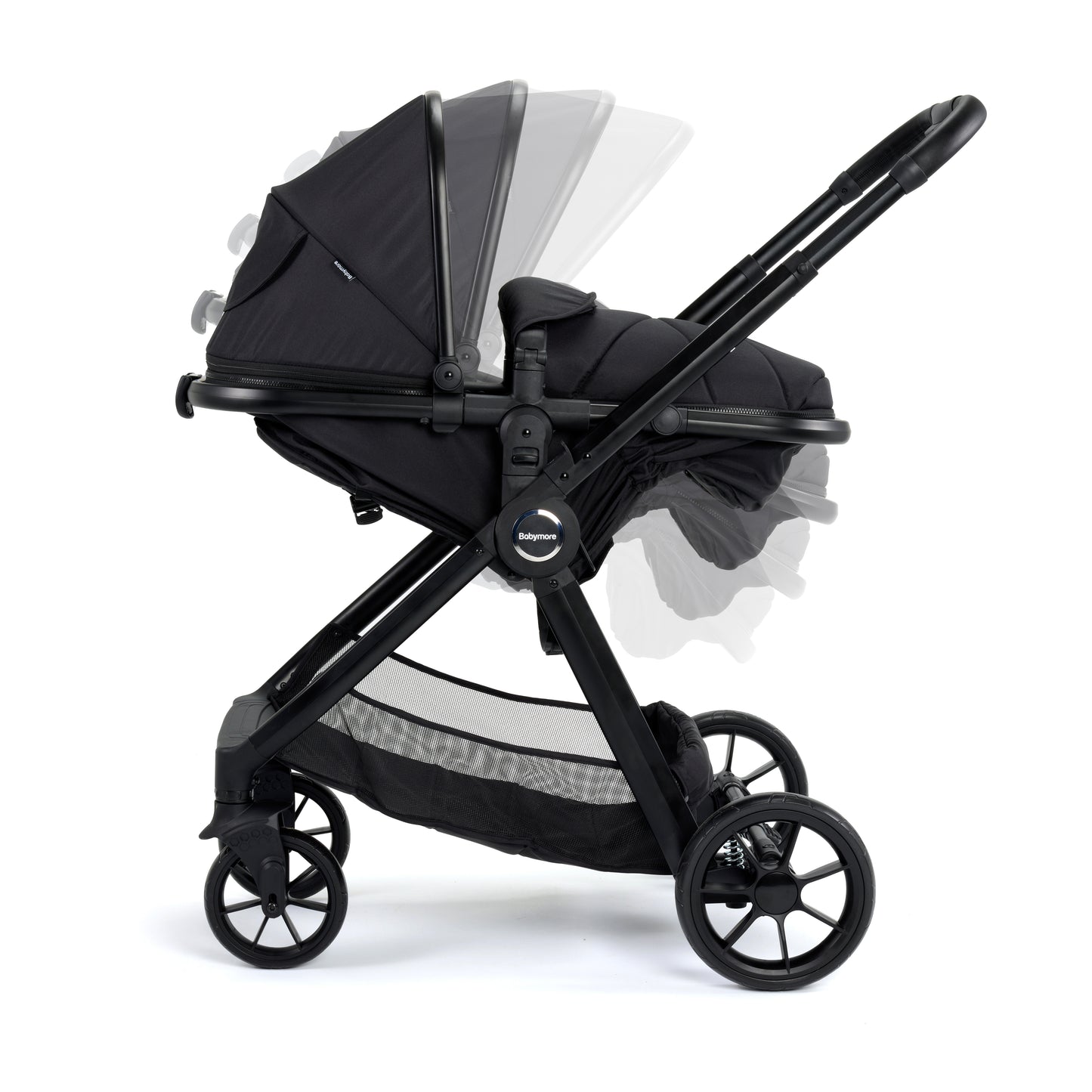 Babymore Mimi 2 in 1 Pram Pushchair - Black