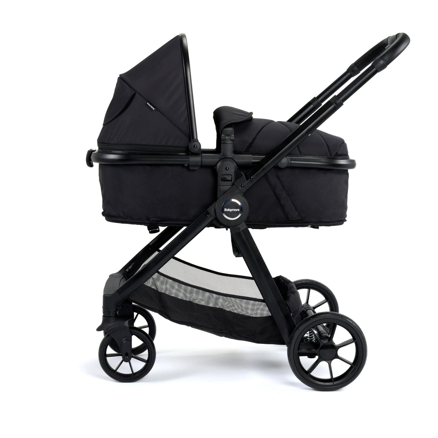 Babymore Mimi Travel System Pecan i-Size Car Seat with ISOFIX Base – Black