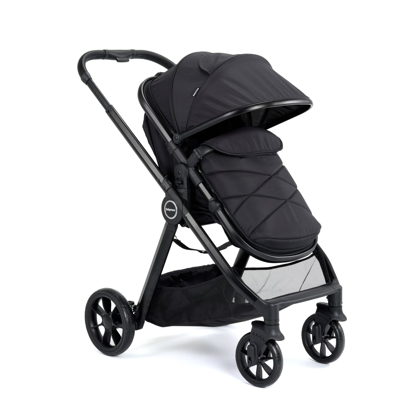 Babymore Mimi Travel System Pecan i-Size Car Seat with ISOFIX Base – Black
