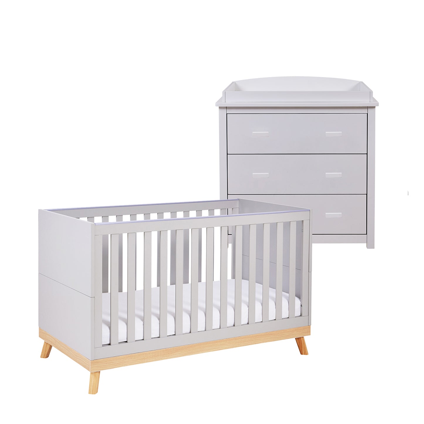 Babymore Mona 2 Piece Universal Nursery Room Set - Grey