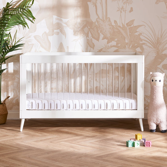 Obaby Maya Cot Bed - White with Acrylic