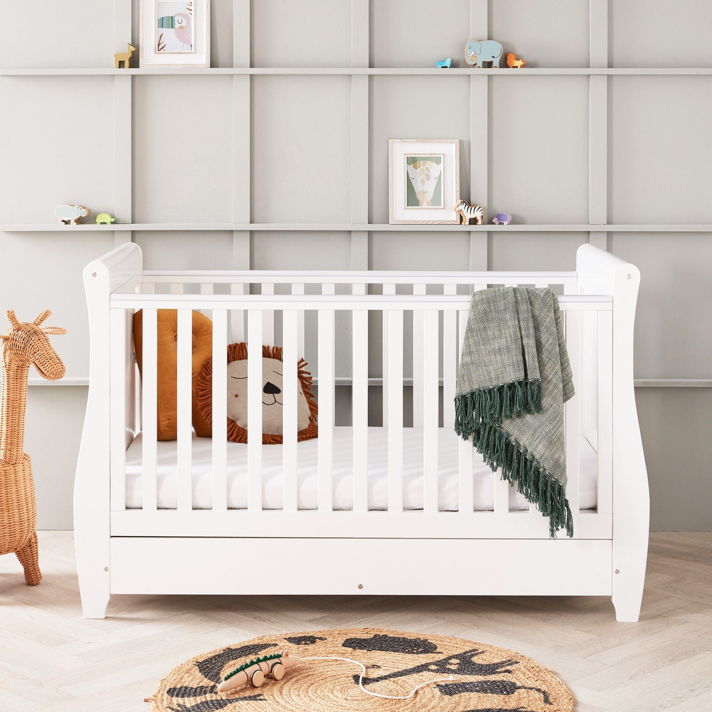 Babymore Stella 2 Piece Nursery Room Set - White