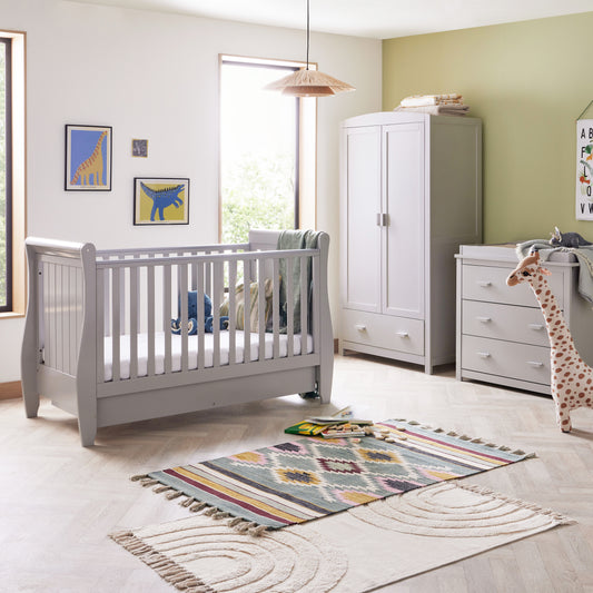 Babymore Stella 3 Piece Nursery Room Set - Grey