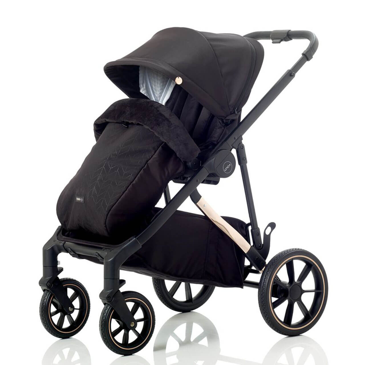 Mee-go Uno+ 3-in-1 Travel System Black/Rose