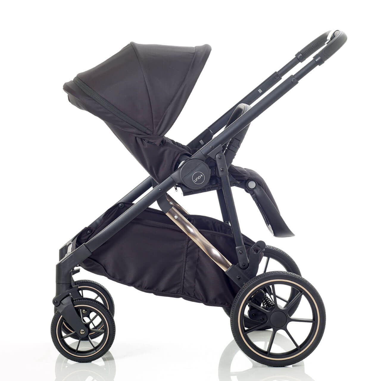 Mee-go Uno+ 3-in-1 Travel System Black/Rose