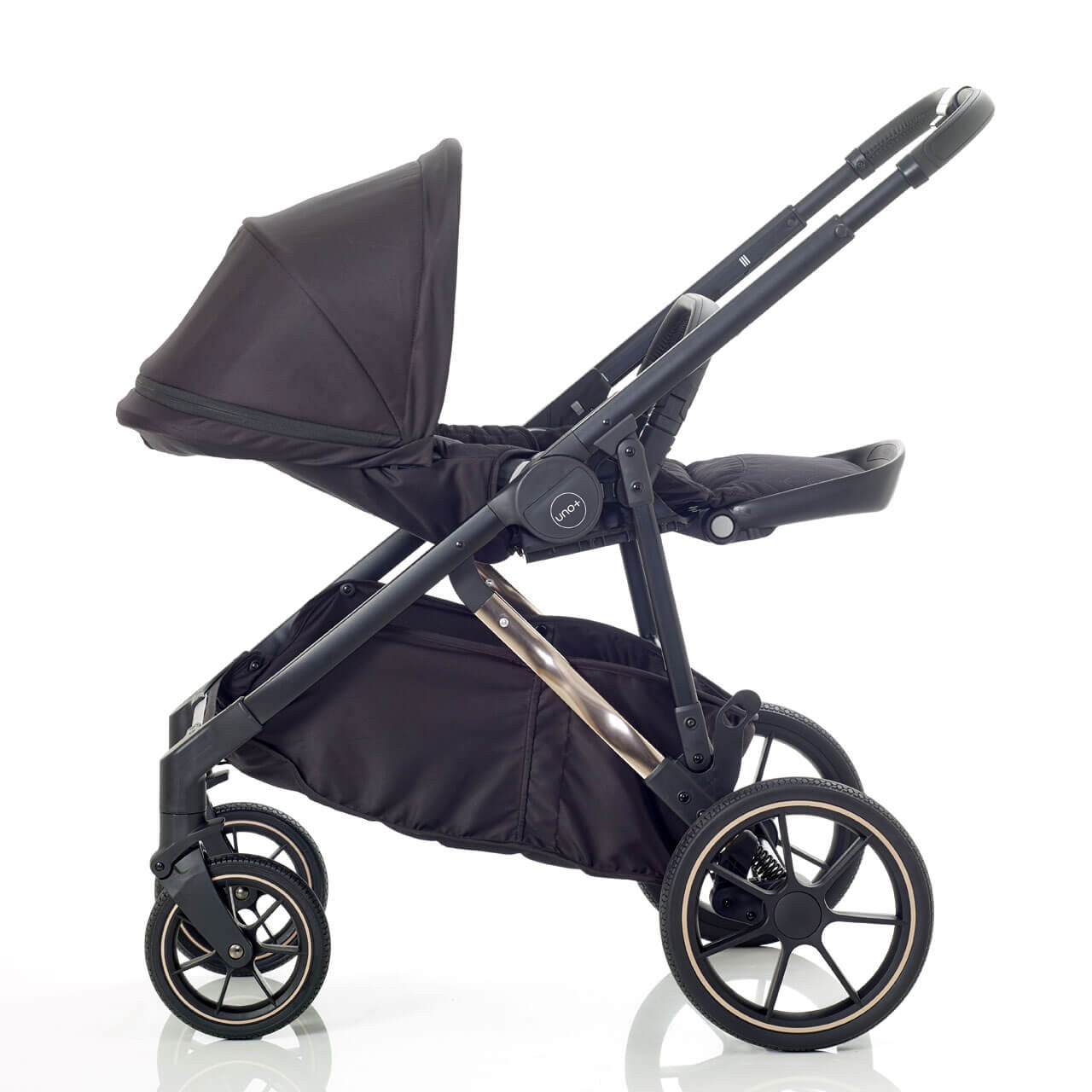 Mee-go Uno+ 3-in-1 Travel System Black/Rose