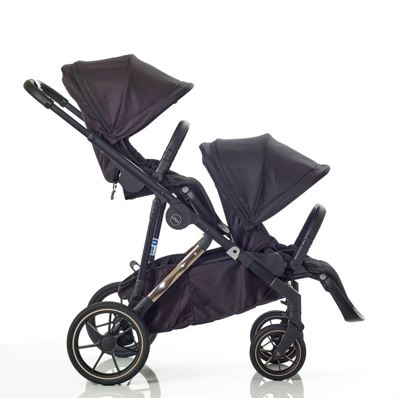 Mee-go Uno+ 3-in-1 Travel System Black/Rose