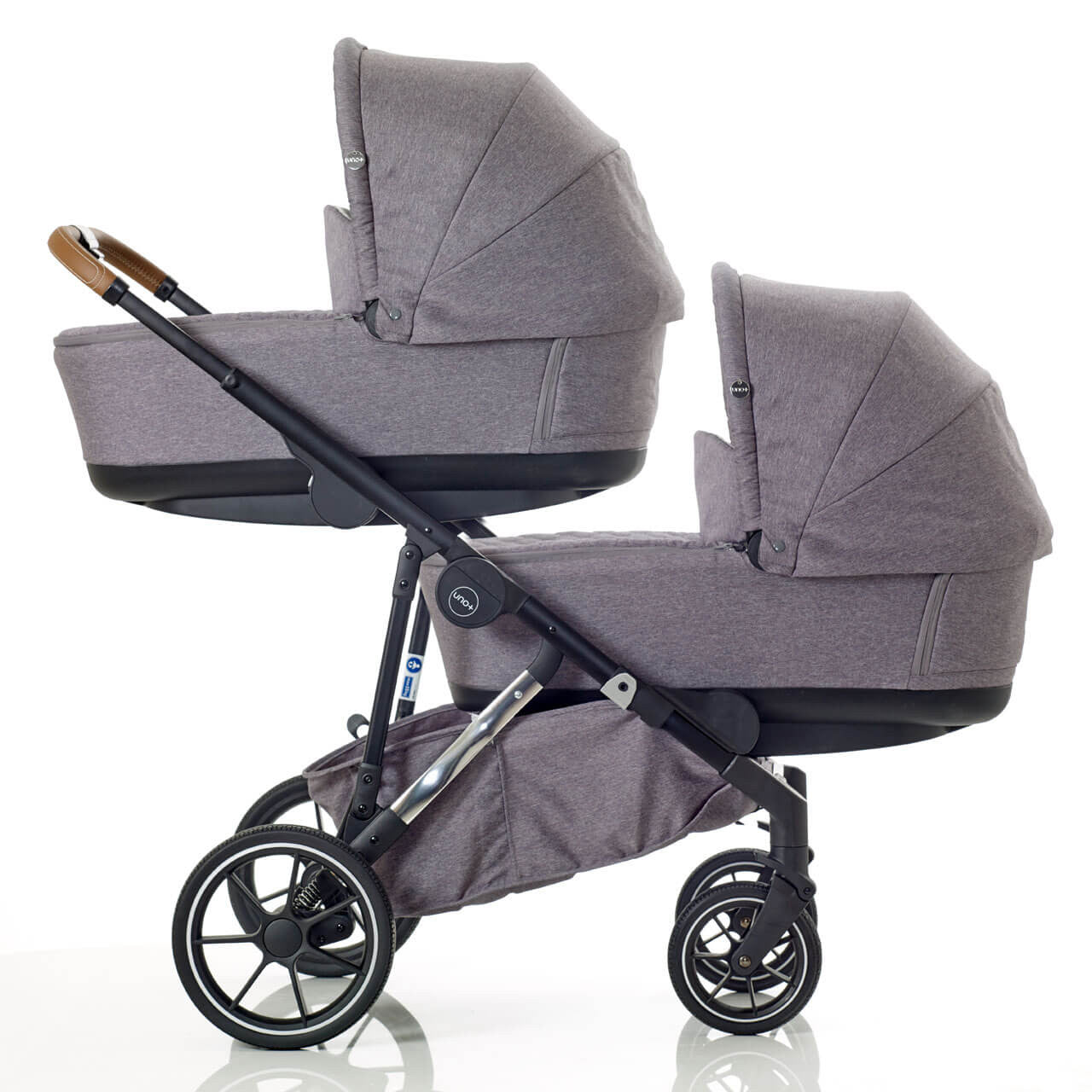 Mee-go Uno+ 2-in-1 Pram & Accessories Grey/Chrome