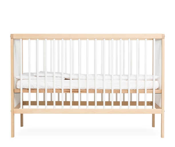 Mokee Mini Cot Bed (120 x 60) - White Beech