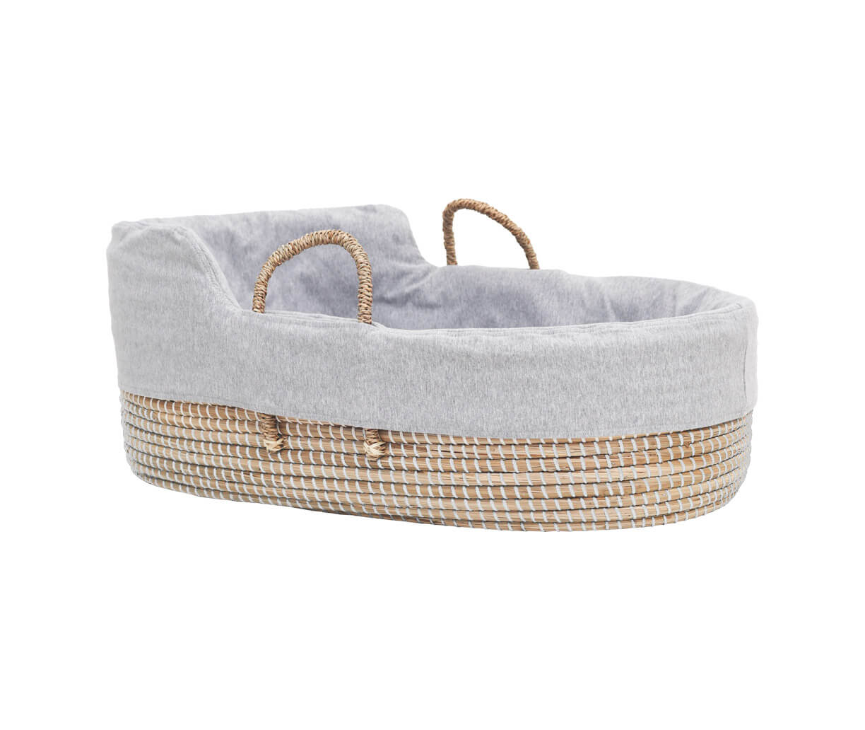 Mokee Natural Seagrass Moses Basket - Natural