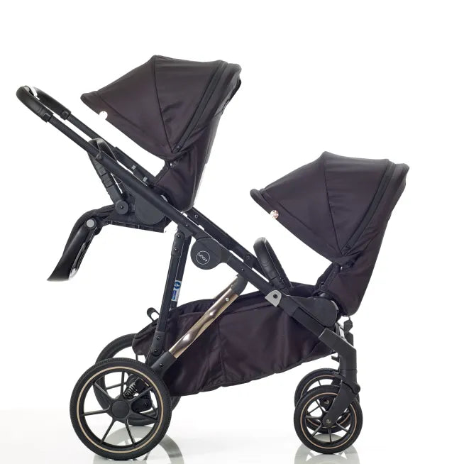 Mee-go Uno+ 2-in-1 Pram & Accessories Black/Rose