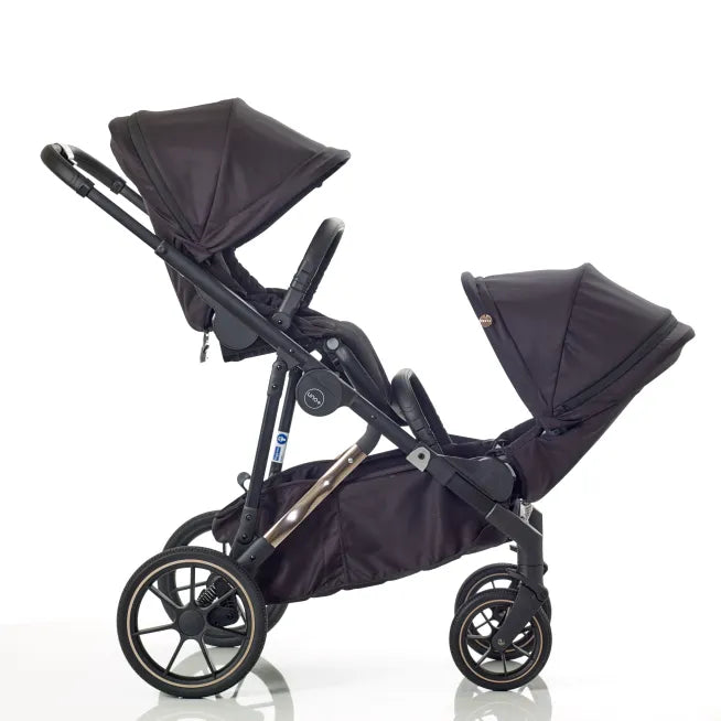 Mee-go Uno+ 2-in-1 Pram & Accessories Black/Rose