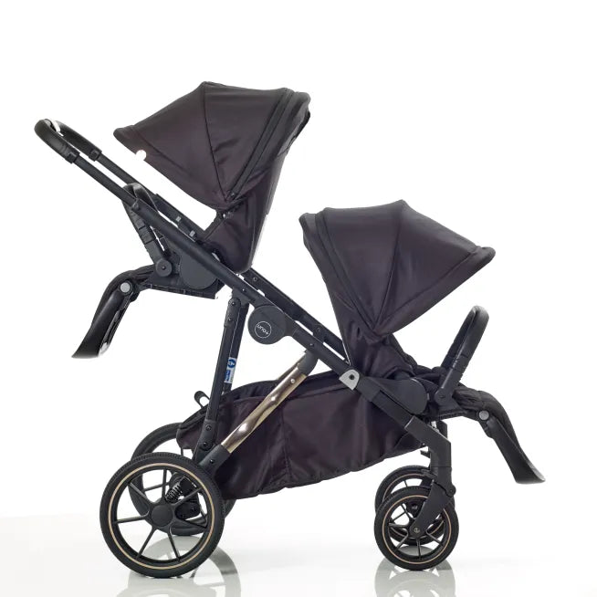 Mee-go Uno+ 2-in-1 Pram & Accessories Black/Rose