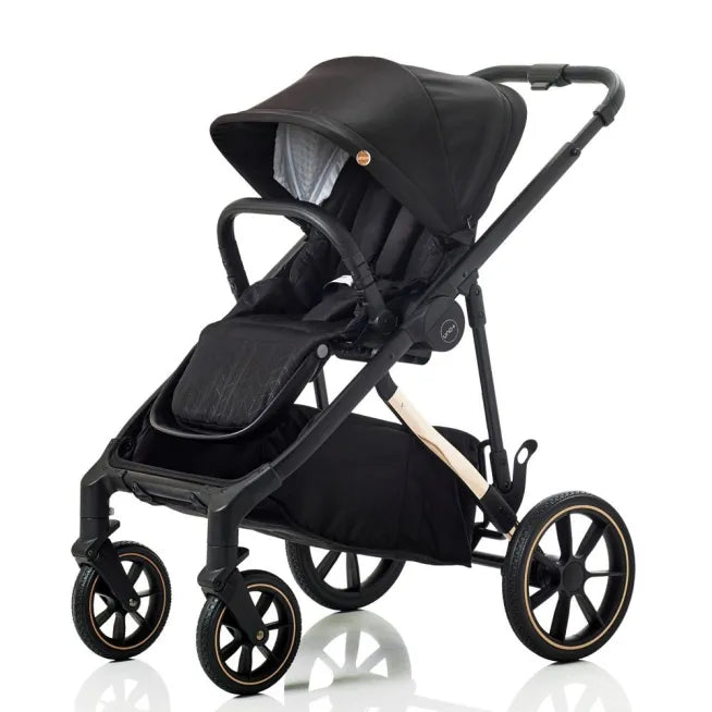 Mee-go Uno+ 2-in-1 Pram & Accessories Black/Rose