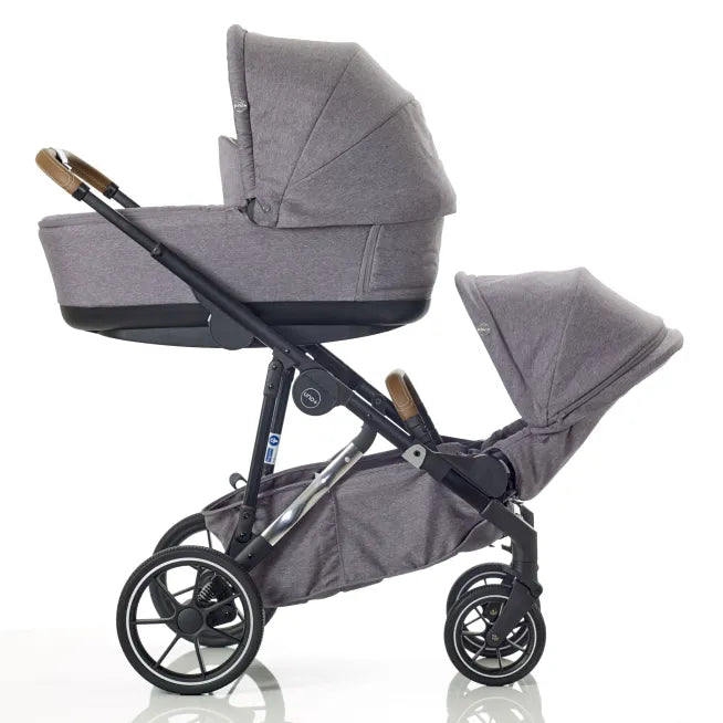 Mee-go Uno+ 2-in-1 Pram & Accessories Grey/Chrome